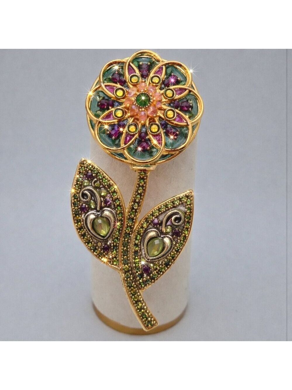 Flower Brooch Handmade Vintage Michal Golan Daisy Jewelry Art Designer Rare